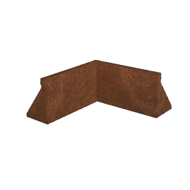 Cortenstaal keerwand binnenhoek 50 x 50 x 30 cm