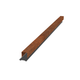 Cortenstaal overzetprofiel 5 x 5 x 5 cm (lengte 150 cm)