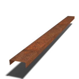 Cortenstaal overzetprofiel 5 x 15 x 5 cm (lengte 240 cm)