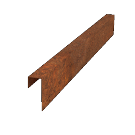 Cortenstaal overzetprofiel 15 x 6 x 5 cm (lengte 150 cm)