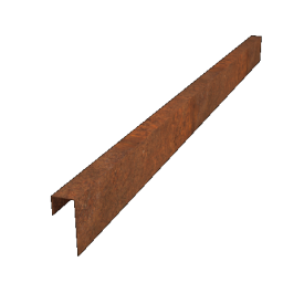 Cortenstaal overzetprofiel 15 x 6 x 5 cm (lengte 240 cm)