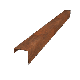 Cortenstaal overzetprofiel 15 x 15 x 5 cm (lengte 240 cm)