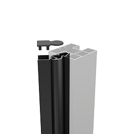 Boston alu variabel hoekprofiel voor paal RAL9005 L-200cm