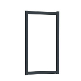 Boston alu vulbaar poortframe 120x183cm RAL9005 incl insteekslot