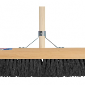 Zaalveger – Zachte bezem – Paardenhaarmengsel – 40 cm – Houten steel – 150 cm