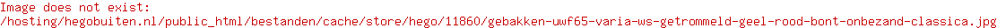 Gebakken UWF65 Varia WS getrommeld geel rood bont onbezand classica
