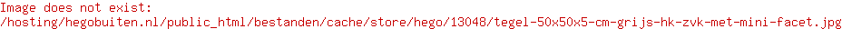 Tegel 50x50x5 cm grijs HK ZVK met mini facet