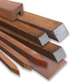 Azobé Paal Ruw 4x4x200cm