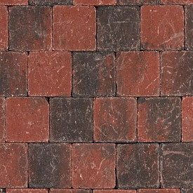 Tambour 10x10x6 rood/zwart