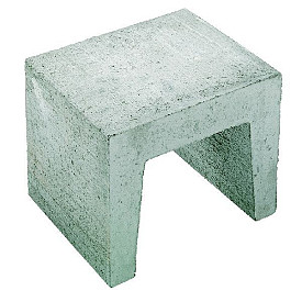 U-element 40x40x50 cm grijs