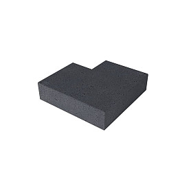 Oudhollands Schellevis hoekstuk traptreden 90° buiten 37x15 cm antraciet