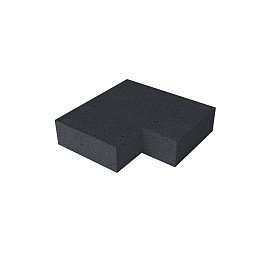 Oudhollands Schellevis hoekstuk traptreden 90° binnen 37x15 cm carbon