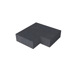 Oudhollands Schellevis hoekstuk traptreden 90° binnen 37x15 cm antraciet