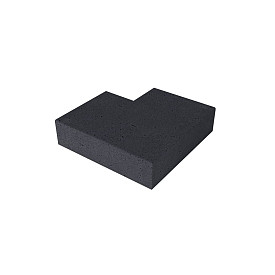 Oudhollands Schellevis hoekstuk traptreden 90° buiten 37x15 cm carbon