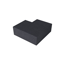 Oudhollands Schellevis hoekstuk traptreden 90° buiten 40x20 cm carbon