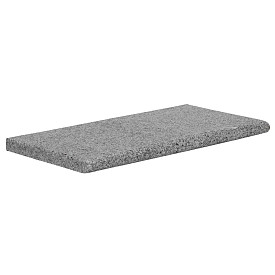 Zwembadrand Tibet Asian White recht bullnose 60x30x3 cm Gevlamd
