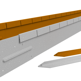 Flexline 100 mm, Gegalvaniseerd incl. 3 platte grondpennen en verbindingsplaat