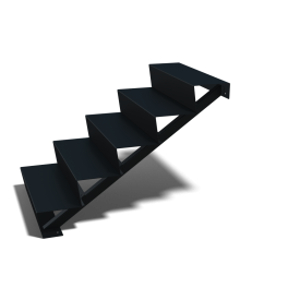 Zwarte trap 5-trede (breedte 80cm)