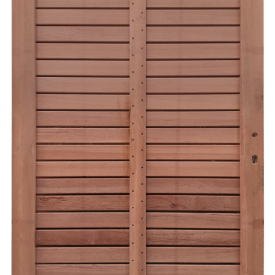 Keruing poort 26 Rhombus met slot 100x180cm incl. aanslaglat Premium FCQ FSC®100% FSC®-C003450