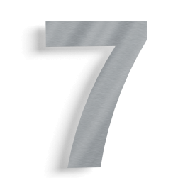 RVS huisnummer 7 - 15cm