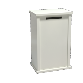 Gepoedercoat staal brievenbus Type M-RAL9010 (wit)