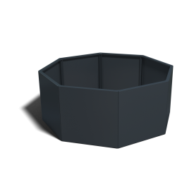 Gepoedercoat staal plantenbak Achthoek 100 hoogte=40cmkleur=RAL7016