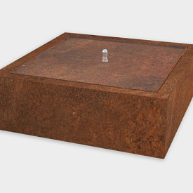 Cortenstaal watertafel 100x100x40-Exclusief LED-verlichting