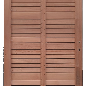 Keruing poort 27 Rhombus variabel 100x180 met slot incl. aanslaglat Premium FCQ FSC®100% FSC®-C003450