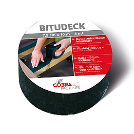 Cobra Bitudeck afdekband 7,5cm x 10m voor houten balk