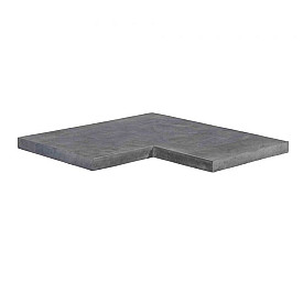 Vijverrand Vietnamese hardsteen recht 2 lange zijdes grof geschuurd 100x20x3 cm Grof geschuurd