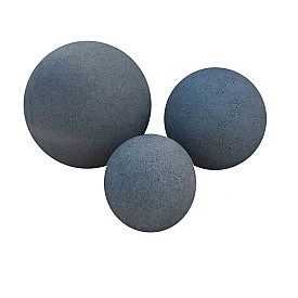 Set bollen Black granite gebouchardeerd Ø 45, 35 en 25 cm Gebouchardeerd