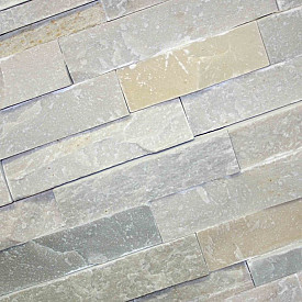 Stone Panels White Quarzite 60x15x1,5-2,5 cm Breukruw