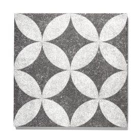 GeoProArte® 60x60x4 Dark Grey Flower