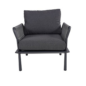 Loungeset Trino-stoel Smoked Grey/Dark Grey