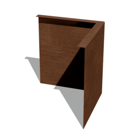 Cortenstaal borderrand - Gezet - Buitenhoek - Hoogte 34 cm