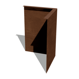 Cortenstaal borderrand - Gezet - Buitenhoek - Hoogte 45 cm