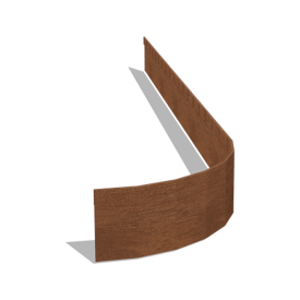 Cortenstaal kantopsluiting FLEX geplet 13 cm (lengte 150 cm)