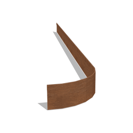 Cortenstaal borderrand - Geplet FLEX - Hoogte 13 cm - 240 cm