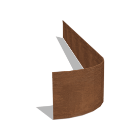 Cortenstaal borderrand - Geplet FLEX - Hoogte 23 cm - 240 cm