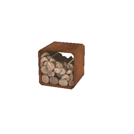Cortenstaal houtopslag - 1 stuk