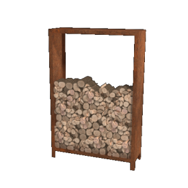 Cortenstaal houtopslag 180x120x40