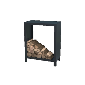 Gepoedercoat staal houtopslag Indiana 100 x 80 x 40 cm