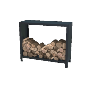 Gepoedercoat staal houtopslag Indiana 100 x 120 x 40 cm