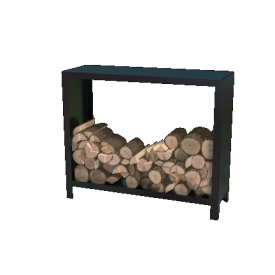 Gepoedercoat staal houtopslag Indiana 100 x 120 x 40 cm