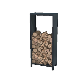 Stalen houtopslag - Indiana - 80 x 40 x 180 cm - RAL7016 mat (antraciet grijs)
