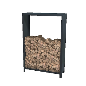 Gepoedercoat staal houtopslag Indiana 180 x 120 x 40 cm