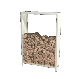 Gepoedercoat staal houtopslag Indiana 180 x 120 x 40 cm