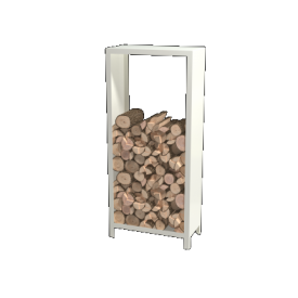 Gepoedercoat staal houtopslag Indiana 180 x 80 x 40 cm