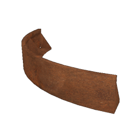 Cortenstaal keerwand - Buitenbocht - 150 x 150 x 30 cm