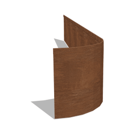 Cortenstaal kantopsluiting FLEX geplet 35 cm (lengte 240 cm)